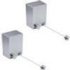 MUYIRTED 2 Bobine da 4.2 M Stendibiancheria Estensibile Filo Stendibiancheria Inox, Stendibiancheria da Giardino Resistente Appendiabiti da Parete Linea di Lavaggio, D'argento
