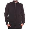 Markup L/P Zip Felpa Patch Gommato Manica Zip Nera Uomo