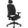 Steelcase Sedia da ufficio ergonomica Steelcase Leap con supporto lombare LiveBack, schienale flessibile, poggiatesta regolabile Onyx