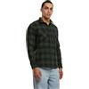 URBAN CLASSICS Camicia in Flanella a Maniche Lunghe da Uomo, Camicia Casual Lunga con Bottoni per Uomo, Vestibilità Regolare, Cotone Flanella, Colore: Nero/Miele, Taglia: S