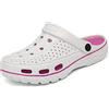 INMINPIN Zoccoli e Sabot Donna Uomo Antiscivolo Scarpe da Giardino Sandali da Spiaggia Estate Pantofole da All'aperto con Supporto per Arco,Nero Rosso,40/41 EU