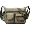 BOMKEE Messenger di tela Tela Borse a Mano Zaino Borsa a Tracolla Sacchetto di Messenger bag Per Scuola Lavoro Shopping Viaggio