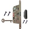 GAMOBIFER Serratura Magnetica POLARIS AGB con Fronte 18x196 mm. (INTER. 90 ENTR. 50, FORO CHIAVE, BRONZATO)