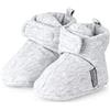 Sterntaler Scarpine per Gattonare con Orlo, Unisex, Chiusura in Velcro, età: 4-6 Mesi, Taglia: 16, Colore: Grigio (Argento), Art. n°: 5101600