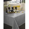 CALITEX Electra - Tovaglia in poliestere, 140 x 250 cm, colore: Grigio