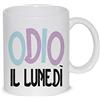 thedifferent Tazza Mug Odio Il Lunedi Frase Simpatica Thè/Latte - Idea Regalo