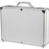 Alumaxx Attachékoffer OCTAN, Aktenkoffer aus Aluminium, Geschäftskoffer silber, Alu Business Koffer Borsa pilota, 46 cm, 15 liters, Argento (Silber)