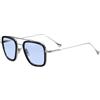 SHEEN KELLY Occhiali da sole quadrati in acetato di alta qualità per uomo e donna con lenti in nylon Occhiali da vista blu