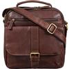 STILORD 'Ricardo' Borsello Grande Uomo Vintage in Vera Pelle Messenger di Qualità per Tablet da 10,1 pollici Molte Tasche, Colore:cognac marrone scuro