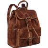 STILORD 'Destiny' Zaino Moderno Donna Pelle Vintage Borsa a Tracolla Pratico Zaino Porta PC 13,3 Pollici Elegante Borsa Business Zaino Università Cuoio Autentico, Colore:kara - cognac