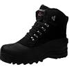 riemot Stivali Uomo Donna Invernali Scarpe Neve Stivaletti Foder Antiscivolo Caldo Eleganti Imbottiti Trekking Boots Taglia 37-47, Nero 43 EU