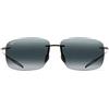 Maui Jim 422-02 63 Occhiali da sole, da uomo, infrangibili, con lenti opache/polarizzate di colore nero nero