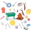 Glitter Girls - Set campeggio & barbecue - Set campeggio per bambole - Marshmallow, falò e cibo da gioco - Accessori per bambole da 36 cm - 3 anni +