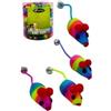 PAPILLON Gioco Topo Arcobaleno Con Campanello cm 5. Giochi Per Gatti