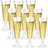 Alihoo Bicchieri da Champagne, Spumante, 20 pezzi, in plastica, trasparenti, da dessert, da 150 ml, per matrimoni, compleanni e feste