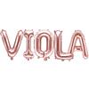 Unknow Palloncino FOIL MYLAR ROSA GOLD scritta nome VIOLA 35 cm