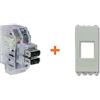 Fanton caricatore doppia presa Usb A 5V 2,4A compatibile Vimar Eikon bianco - 82892-EB