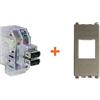 Fanton caricatore doppia presa USB A 5V 2,4A compatibile Vimar Eikon grigio metallizzato - 82892-EG