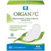 Organyc Assorbenti Giorno con Ali Ripiegate in Cotone Certificato 100% Biologico, 1 Confezione da 10 Unità