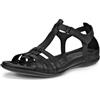 ECCO Flash T-Strap Sandal, Donna, Argento (Warm Grey Metallic/Moon Rock), 40 EU