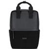 Expatrié Zaino Donna Nero Mila Zaino da Giorno in Cotone Tela di Cotone e Vegan Borsa in Pelle Piccola per il Tempo Libero e Business 12 Litri Zaino da 15 Pollici Scomparto per PC Portatile