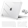 MOSISO Custodia Compatibile con MacBook Air 13 Cover M5 M4 M3 M2 2026-2022 A3449 A3240 A3113 A2681,Case per MacBook Air 13,6'' display Liquid Retina&Copritastiera&Pellicola&Tipo C, Cristallino