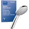 Duravit Doccetta Portatile, Soffione Doccia con 3 Tipi di Getto - EasyClean Anticalcare, MinusFlow Risparmio Idrico, Finitura Cromata, Garanzia 5 Anni