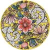 CERAMICHE CALTAGIRONE Piatto Ceramica Siciliana Caltagirone Giallo Fiore 30 cm