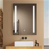 EMKE Specchio da bagno LED 60 x 80 cm con interruttore tattile + anti-appannamento, luce bianca fredda specchio da parete