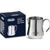 De'Longhi DLSC060 Milk Frothing Jug, Bricco per Montare il Latte con Comoda Impugnatura, Lattiera Ottima per Cappuccino, Caffellatte e Latte Macchiato, Capacità 350 ml, Acciaio Inossidabile