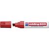 Edding 800 Pennarello Indelebile Rosso 4-12mm Marcatore Permanente Per Metallo Legno Plastica Vetro Cartone Pennarelli Punta Grossa a Scalpello Rossi Professionali Ricaricabili Waterproof Alta Qualità