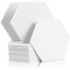 Rdutuok 12 Pezzi Pannelli Fonoassorbenti 30 x 26 x 1 cm Pannello Acustico Isolamento Sonoro Ottimi per Ufficio, Studio, Trattamento Acustico Decorazione da parete (Bianco)