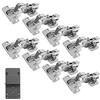 LOOTICH 110 Grado Battuta Interna Cerniere 35mm con Ammortizzatore per Porte Soft Close Cerniera per Cucina Armadio Porta Ante Mobili Paracolpi 8 Pcs