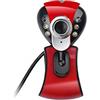 CLICLED Webcam con microfono clip usb 2.0 videocamera led telecamera pc rotante pinza