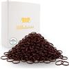 HAARallerliebst Elastici per capelli, mini piccoli (250 pezzi, marrone, 1 cm), con scatola per la conservazione (marrone scuro; colore scatola: bianco)