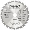 Trend Lama per sega TCT combinata CraftPro, 165 mm x 24 denti x 20 mm alesaggio, punta in carburo di tungsteno, CSB/16524T