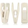 Andiker Confezione da 20 mollette per vestiti in velluto, fermagli antiscivolo e resistenti per appendini in velluto sottili, abiti, pantaloni, gonne (Beige)