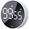 AVINIA Timer da cucina grande LED magnetico con conto alla rovescia, timer visivo, facile per bambini, anziani, insegnanti e per la classe, per cucinare fitness, per insegnare il bagno, bianco