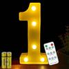 HONPHIER® Numero Luce 3D Con Telecomando, Lettere Illuminate, Luce Notturna, Decorazione per Compleanno