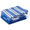 Encasa XO Asciugamani da cucina e salviette in cotone Blu | Strofinaccio in waffle e tessuto piatto | Set strofinacci | 70x45 cm | Riutilizzabile e ad asciugatura rapida Set di 5