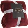 TASTHROW Coperta Vellutata in Pile (Borgogna, 130x180cm)