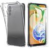 SMYTU Custodia per Samsung Galaxy A04s / A13 5G + 2 Pezzi Vetro Temperato,Trasparente Anti-Giallo Case Cover Protettiva Antiurto Leggera e Sottile per Samsung Galaxy A04s / A13 5G - Crystal Clear