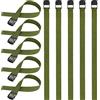 Hejo 10PCS Cinghie di Fissaggio, 65CM Verde: Cinturino in Nylon, Fibbia in Acciaio Inossidabile, Regolabile con Cricchetto a Sgancio Rapido per Biciclette, Moto, Pacchi Bagagli