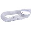 IMPTS Set di scarico extra piatto, 90 mm, foro di scarico per piatto doccia, sifone con tappo antiodore, filtro per capelli, tubo flessibile