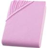 Müskaan mueskaan Jersey Lenzuolo con Angoli, Cotone, Rosa, 26 x 3 x 36 cm