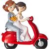 Mopec Y961 Figura per Torta-Coppia di spose Fun Pop & in Moto, 17 cm