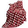 CelinaTex Moonlight Coperta soffice con Stelle Pile Microfibra Coperta Giorno 150 x 200 cm Bordeaux
