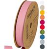 Halbach Seidenbänder Nastro di cotone 20 mm x 20 m, nastri per fai da te, nastro in tessuto per decorazioni, 100% cotone per fai da te, nastro sbieco per lavori di cucito, colore: rosa, 24500