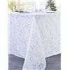 CALITEX Serpentin Tovaglia Poliestere Bianco, 140 x 300 cm