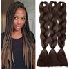 TESS 60 cm Extension per Treccine Africane #4 Marrone Cioccolato, Extension Capelli Treccine 3 Pezzi Jumbo Treccia (100g/Pezzi) Capelli Finti per Treccine